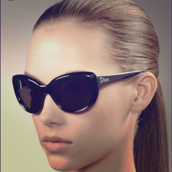 { Dior } Lady Cat 1 Cat Eye Black Sunglasses - Picture 3 of 4